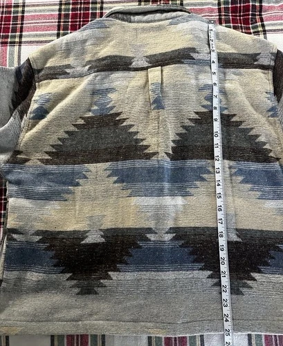 NWT Brooklyn Cloth Men’s Southwestern Aztec Shacket Heavy Flannel Jacket M image 7
