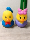 *FREE SHIP* 2.5" DONALD + DAISY Rubber Duckalooz Disney Classics