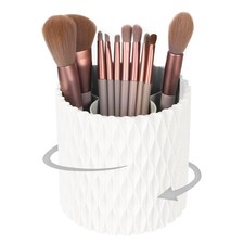 Makeup Brush Holder Organizer - 360 Rotating, 5-Slot Brush Cup for Cosmetics...