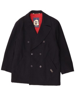 Bramante Herren Zweireiher Mantel IT 50 Large Navy Blau Wolle AL20