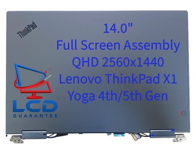 Lenovo 20QF000QCA 14'' QHD 60Hz Touch Digitizer Laptop LCD Screen Assembly
