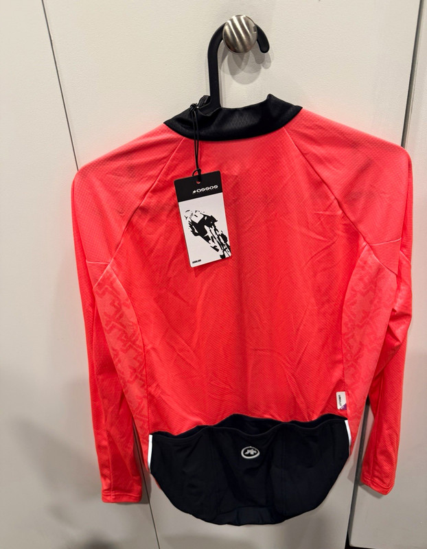 Assos Women’s Long Sleeve Full Zip Cycling Jersey Pink/Black Pockets Size M