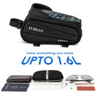 MTB Bike Phone Holder Bag Top Tube Waterproof Frame Pouch 1.6L Fits phone 6.8in
