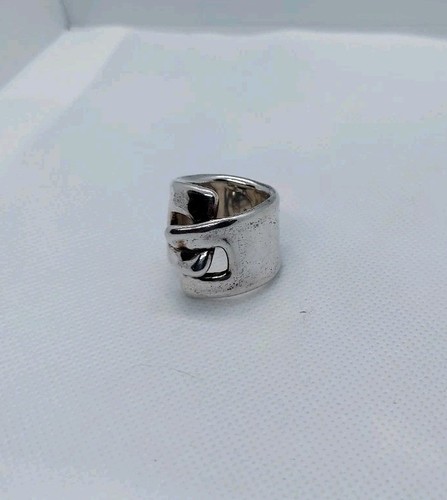 Anillo Artesanal Modernista Bat Ami Plata de Ley 925, Talla 7.5 - Imagen 15 de 21