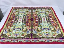 Scarf by Accessory St New York 100% Silk Scarf Floral Square 34" x 34"