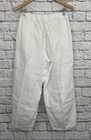 MORAITIS WOMEN’S WHITE CROPPED LINEN PANTS SIZE L — photo 3