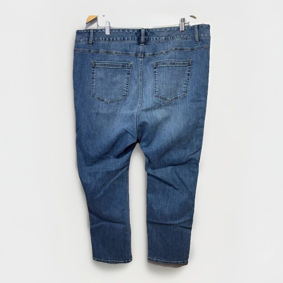 Sunrise 51 Jeans Women’s Size 20 Blue Stretch Denim Mid Rise Straight Leg 29 In - Image 2 of 4