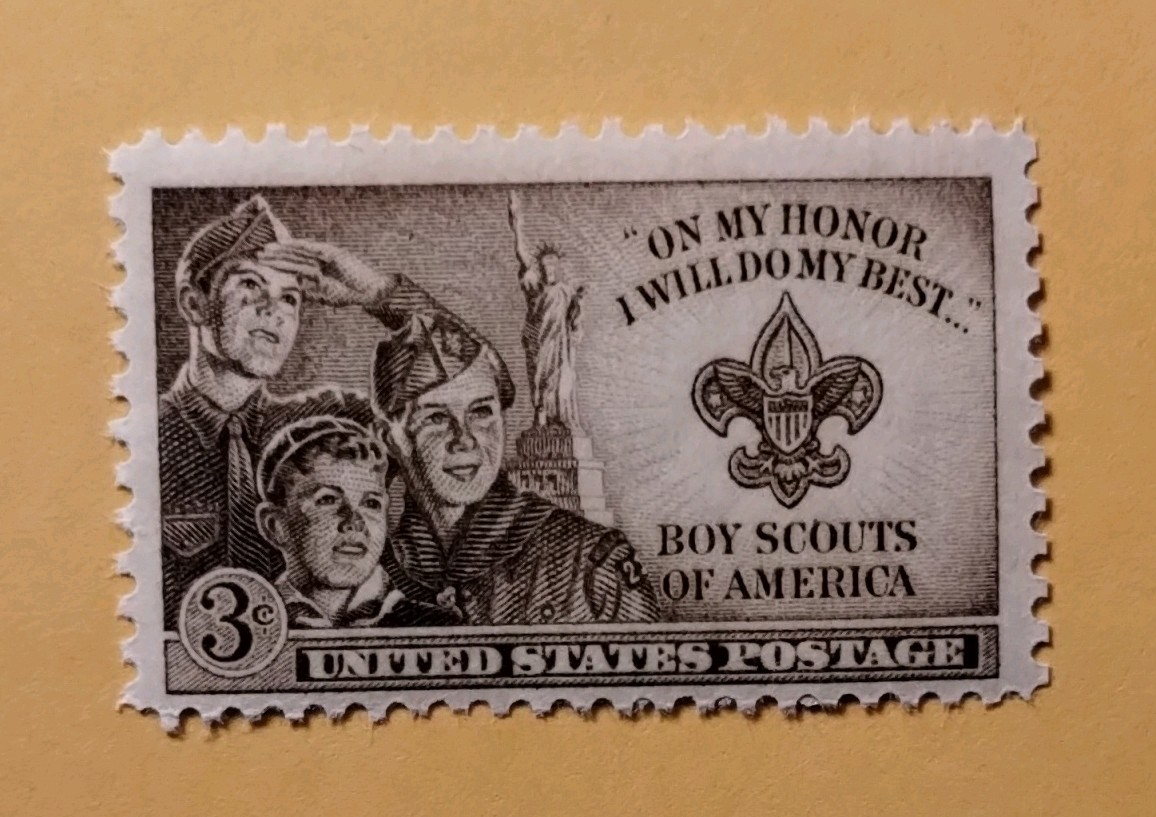 United States 3 Cent Gray Used Postage Stamp Boy Scouts of America