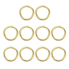 10 Pcs 3/4" x 0.2" Metal O Ring Solid Seamless Welded Brass Round Rings Brass