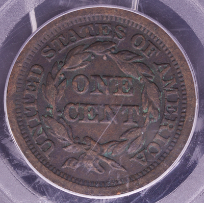 1849 Braided Hair Large Cent PCGS Genuine Early US Large Copper
