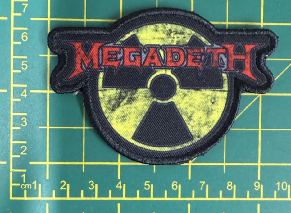 Megadeth Hazard Logo Printed Sew Or Iron On Patch Officially Licensed
