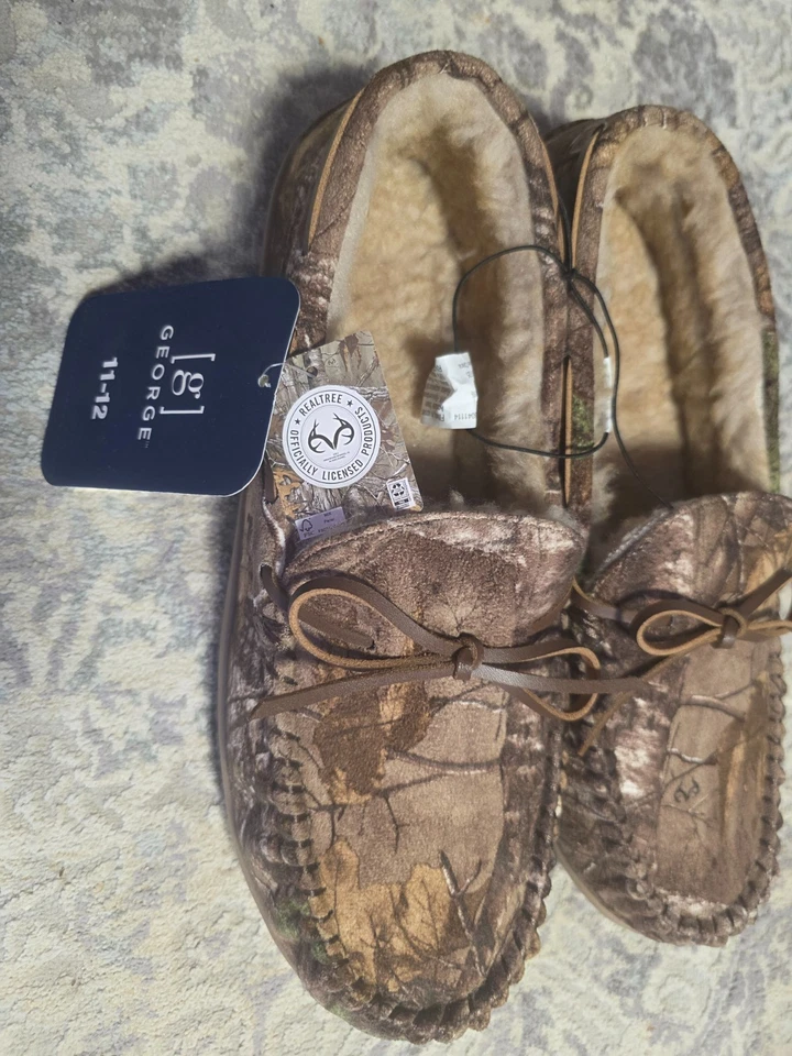  Zapatillas mocasín camuflaje gamuza genuina Realtree Xtra George para hombre - totalmente nuevas  Foto 4 de 4