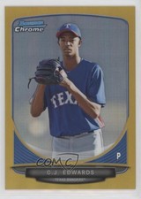 2013 Bowman Chrome Prospects Gold Refractor 17/50 Carl Edwards Jr CJ 0l4h