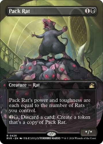 MTG English Pack Rat (Anime Borderless) NM Foil Ravnica Remastered