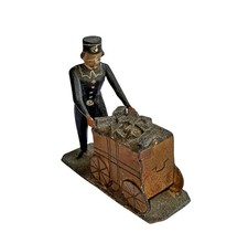 Antike Grulicher Krippenfigur / Bermann mit Erz, um 1900 (10 cm)  (# 18204)