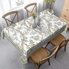 Spring Chinoiserie Floral Square Tablecloth 60x104 104" x 60" Square Tree