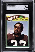 REGGIE RUCKER CLEVELAND BROWNS #138 1977 TOPPS MEXICAN SGC 7 NM VINTAGE