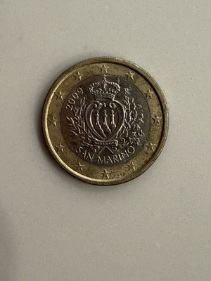 San Marino 1 Euro 2009 Circulated Coin   Bimetal   EU Microstate Issue 