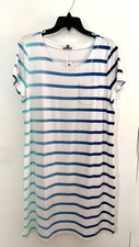 T By Talbots Womens Cotton Knit Dress - Large -  Short Sleeved - Summer - NWT