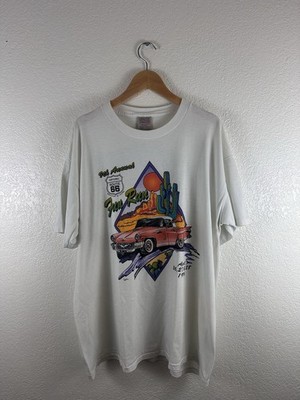 Vintage 1996 Route 66 Fun Run T-Shirt   Oneita Power/50   Size XL