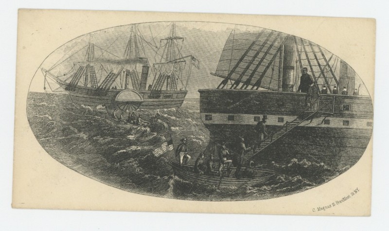 Mr Fancy Cancel CIVIL WAR PATRIOTIC O-T-28 MAGNUS SHIP ILLUSTRATION COVER D