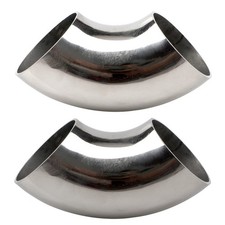 Stainless Steel 4in 90 Mandrel Bend Elbow Ss304 Exhaust Tube 16ga 2pcs Car Hand