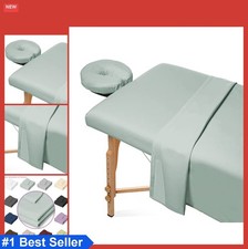 Massage Table Sheet Set 3 Piece Microfiber Seafoam Green Fitted Flat Face