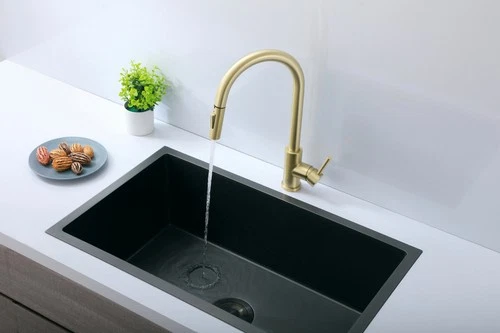 Elegant Lighting FAK-302 Jack 1.8 GPM 1 Hole Pull Down Kitchen - Black - Picture 11 of 12