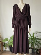 Zara brown elasticated dress Size S RRP £45.99 BNWT 
