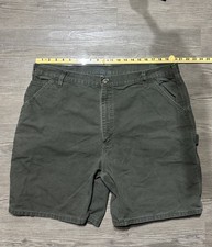 Vintage Carhartt B25 MOS Duck Work Shorts Canvas Green Men's Size 42