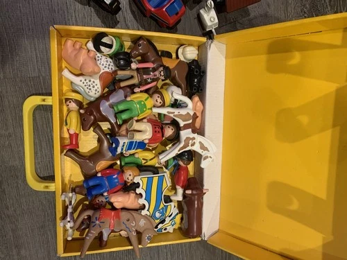 Vintage Playmobil Lot Figures Accessories 90s Vehicles
