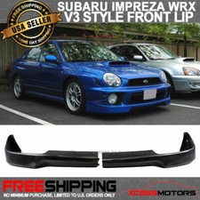Fits 02-03 Subaru Impreza Wrx Rs Sedan V3 Style Front Bumper Lip Spoiler - Pu