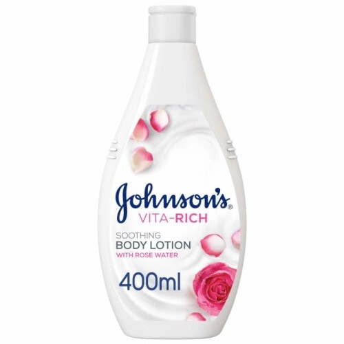 2X Johnson's Loción Corporal - Vita-Rich, Agua de Rosas Calmante, 400 ml - Imagen 5 de 5