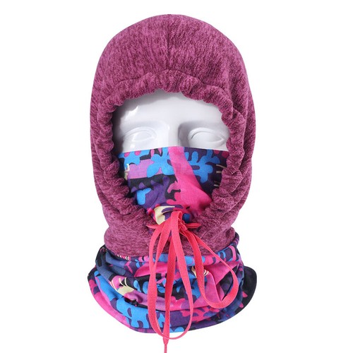 Damen Mütze Sturmhaube Vollgesichtsmaske Winter Winddicht Warm Thermo Bunt Mütze