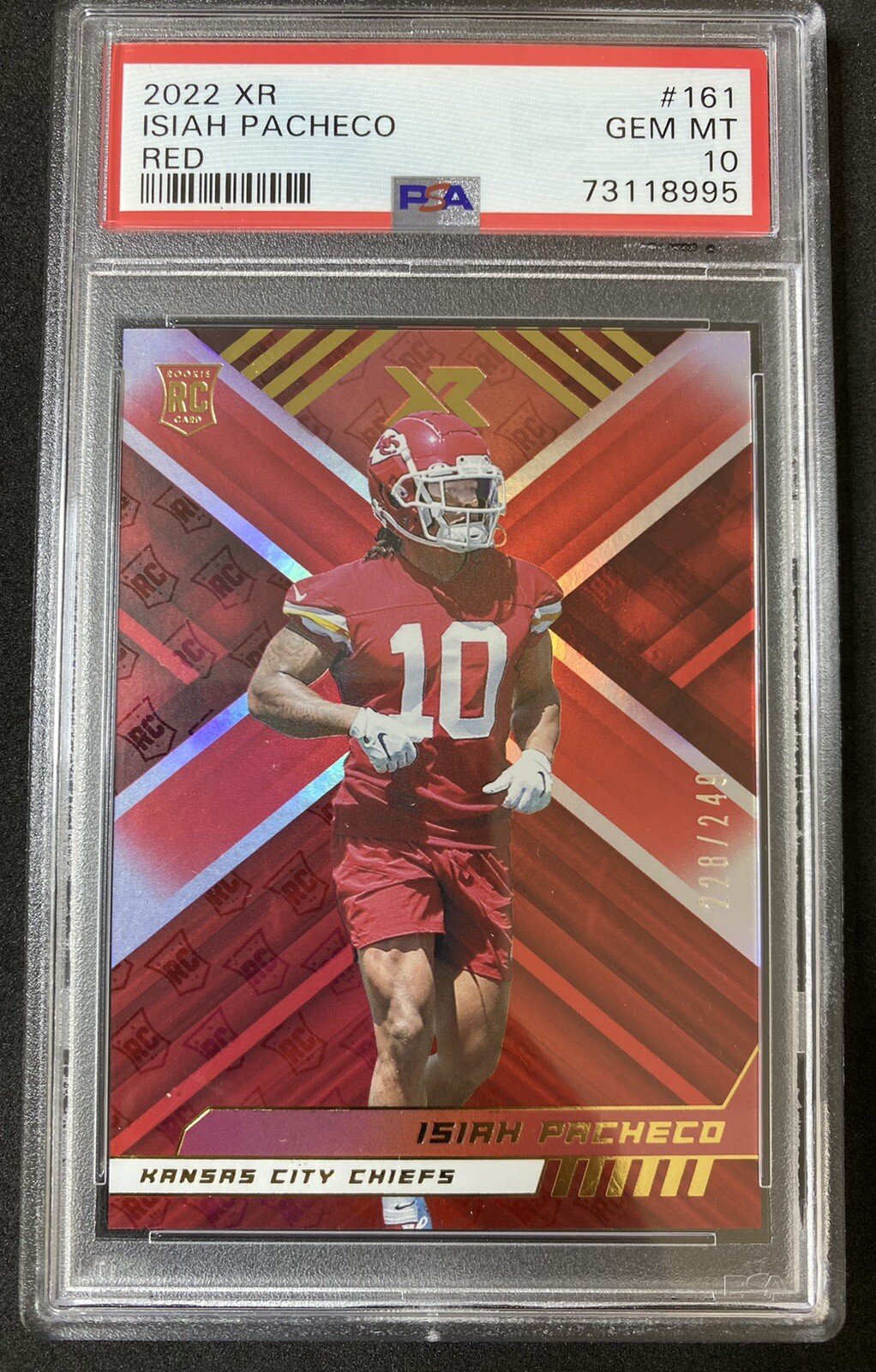 2022 Panini XR Isiah Pacheco PSA 10/249