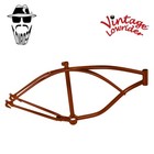 Vintage Lowrider Brown Bike Frame for 24" Bicycles Lowrider Beach Cruiser Steel.
