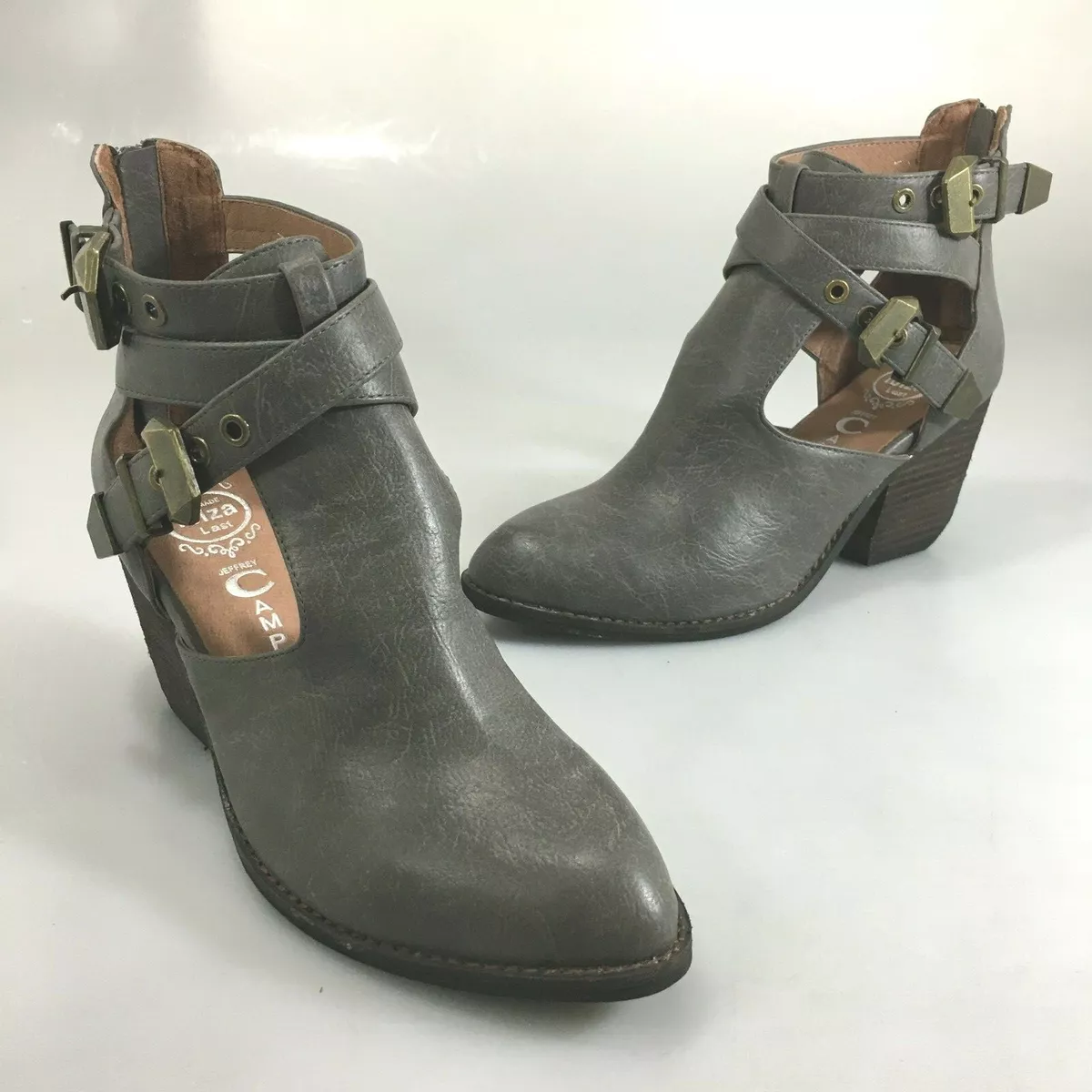 Gray cut out best sale booties