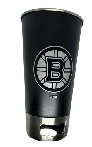 BOSTON BRUINS Metal NHL Team PINT Cup with Dual OPENERS Collectible Fan Gift - Picture 1 of 5