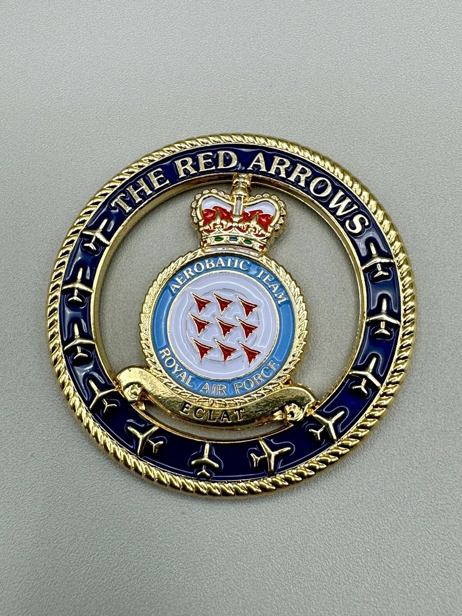 Spilla In Metallo Smaltato Royal Air Force RAF Red Arrow | Aereo, 40x20 Mm | Da Collezione - Foto 11