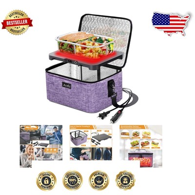 Aluminum Portable Food Warmer - 2 Quart 3-in-1 Lunch Box for On-the-Go Dining