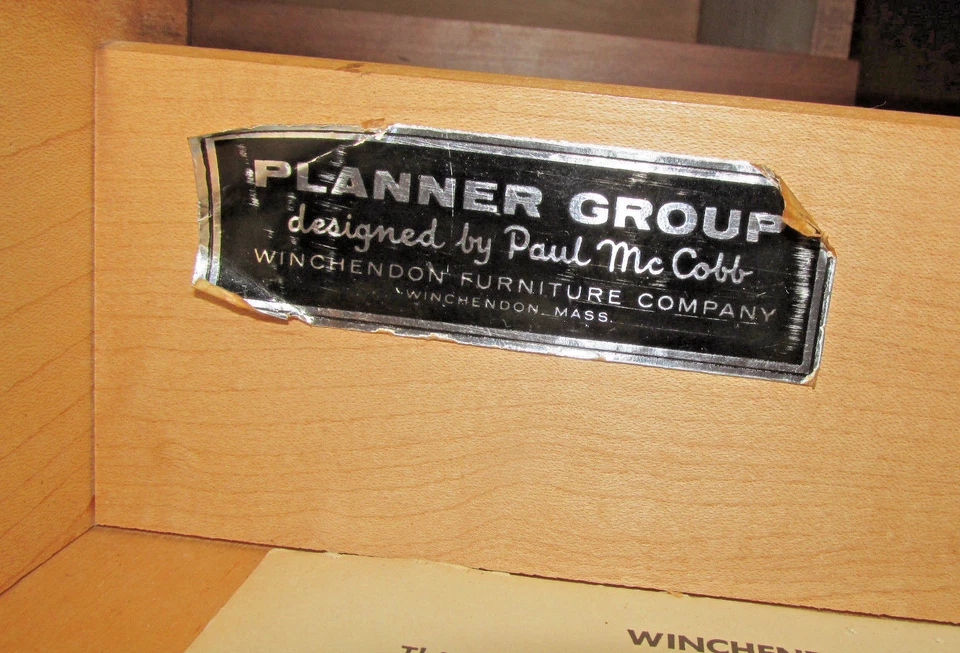 Paul McCobb Planner Group Tapa Caída Secretaria Escritorio Acabado Tabaco Foto 2 de 4