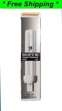 Lot 2 Sylvania DULUX-D CF18DD/827 Fluorescent 18W Light Bulb 2-Pin 20676 G24D-2