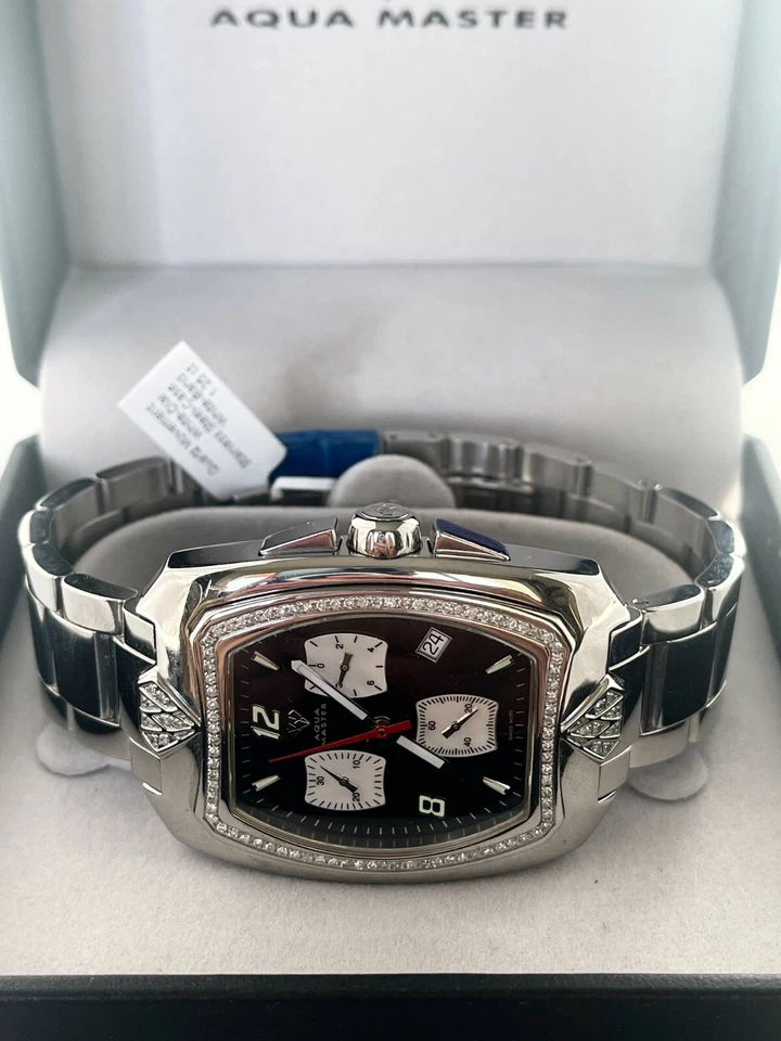 Aqua Master Men's, Women, Unisex 1,25ct Diamond Bezel Steel band Watch W#03s - Image 2 of 2