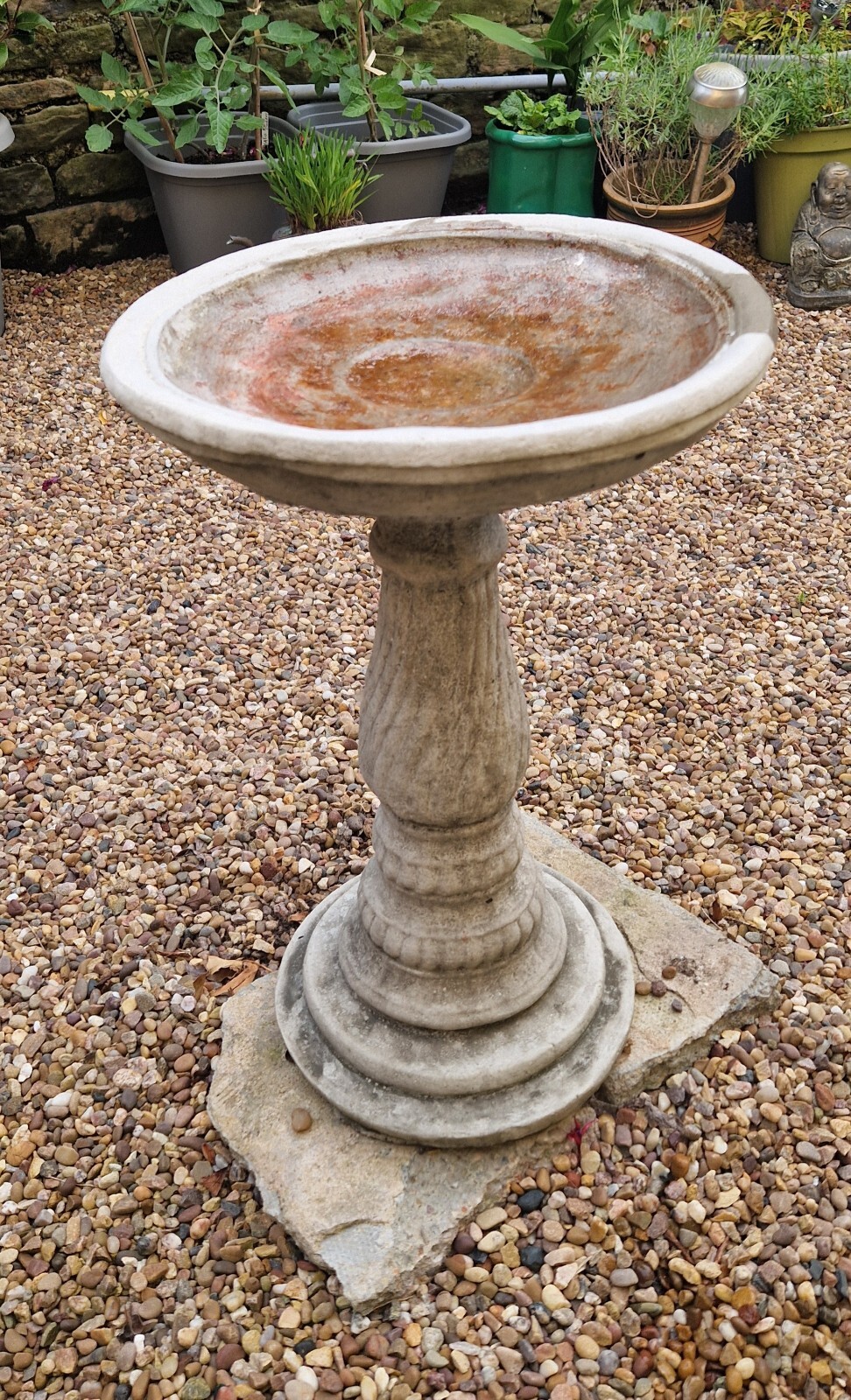 Weathered Stone Bird Bath eBay