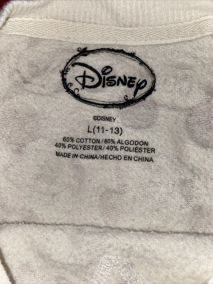Disney Sweater Junior Large Gold All Over Graphic Minnie Mouse Mickey Mouse Prin - Image 2 of 4