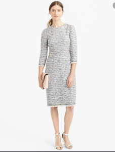 long sleeve tweed dress
