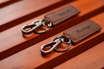 100% Original Leather Key-Tag | Customizable & Name Engraving | Hand Made