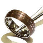 New C.F Tungsten mens wedding band ring with Chocolate Immerse Plating 10.6g 12 — photo 5
