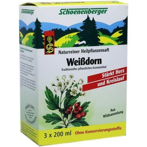 SALUS PHARMA GMBH WEISSDORN SAFT Schoenenberger Heilpflanzensäfte 3X200 ml PZN 700192