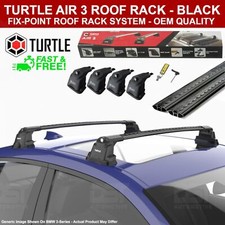 Turtle Air 3 Black Fix Point Roof Rack For VAUXHALL COMBO LIFE 2019-onwards